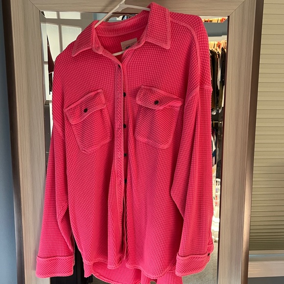 aerie Other - Aerie Men's Bright Pink Button Down Shirt